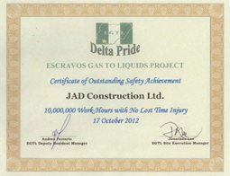 JAD Catering ISO 9001:2008 Certificate