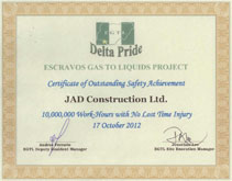 Outstanding Safety Achievement 2012