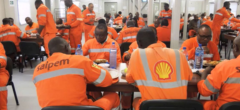 Industrial catering services